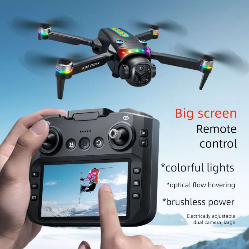 2026 K21 Brushless Quadcopter Drone with 4.3" FPV Screen Controller 4K HD Camera Intelligent Obstacle Avoidance Altitude Hold Long Flight Time CK