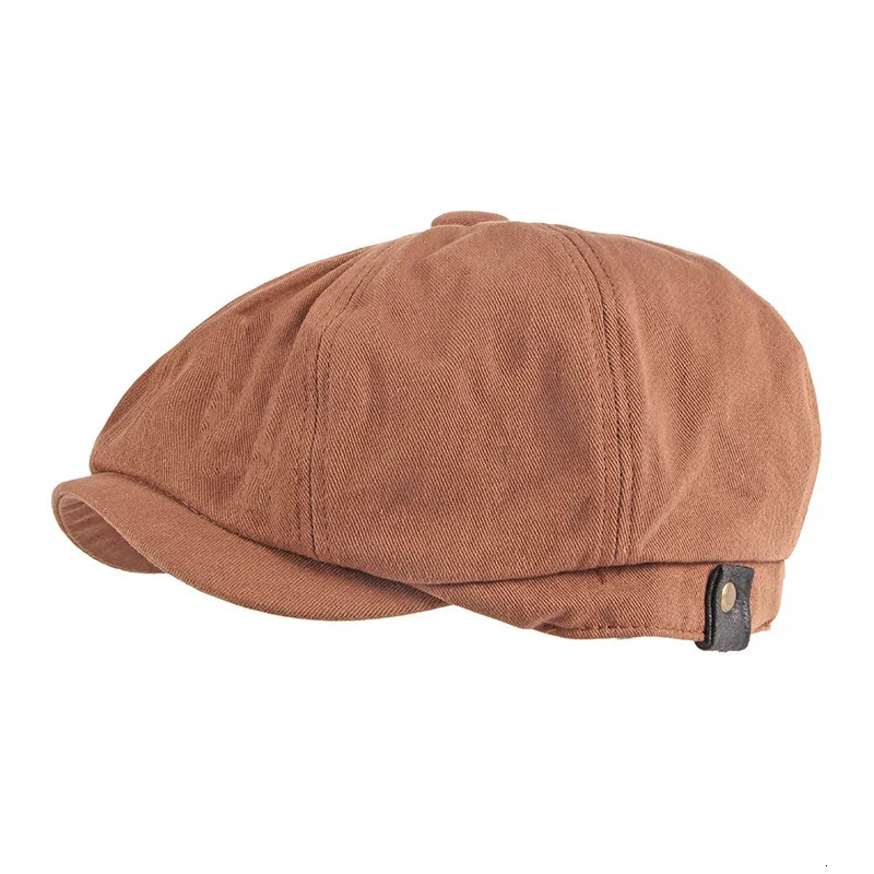 Mens Octagonal sboy Hat Cotton Cap French Street Style Gatsby Ivy Cabbie Caps Golf Scally 260418