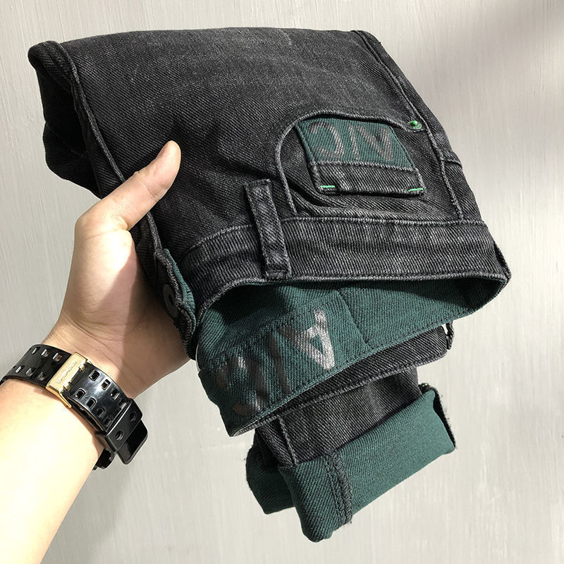 High Quality Retro Designer Jeans Luxury Men's New Summer Stretch Washed Loose And Versatile Brown Jeans Street Sports Pants Black Casual Busines