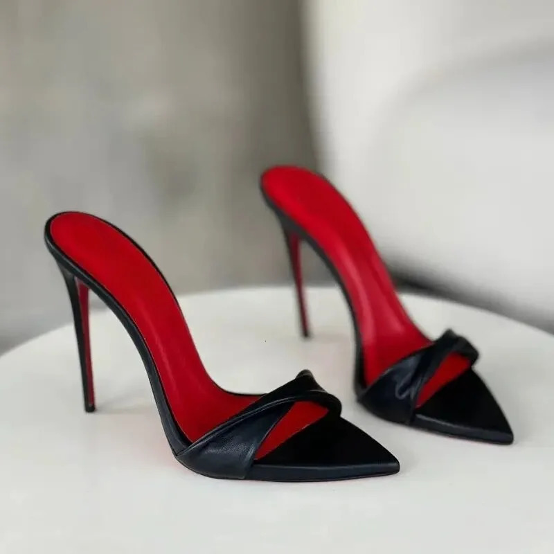 2026 pointed pleated fashion sandals candy color slim heel sexy exposed toe 12cm shallow mouth cool mop 260418