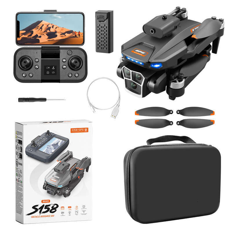 S158 GPS Drone With Screen Remote Control Auto Return HD Aerial Photography Obstacle Avoidance Long Flight Time RC Quadcopter CKS