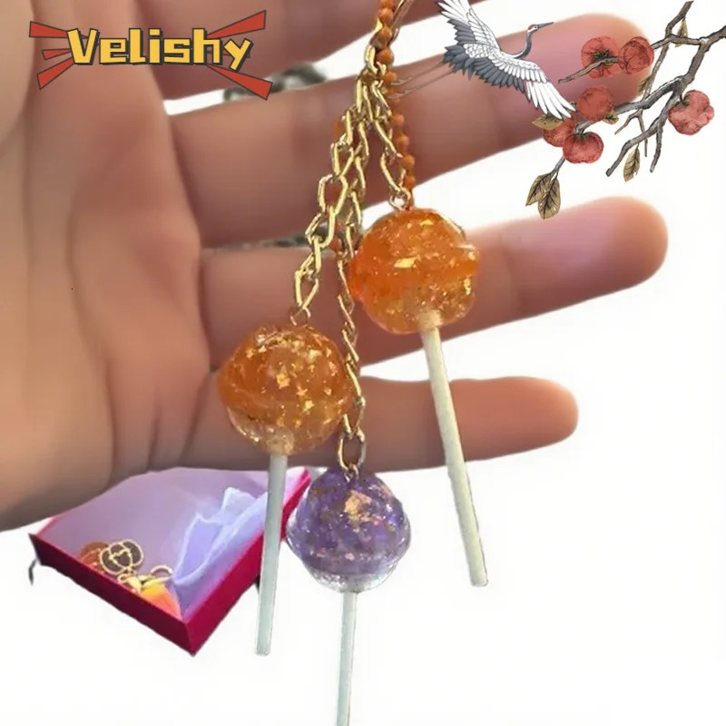1 Piece Purse Charm Decor Lollipop Bag Pendant Cosmic Candy Cluster Glitter Star Iridescent Pink Purple Lollipop Y2K Keychain 260408