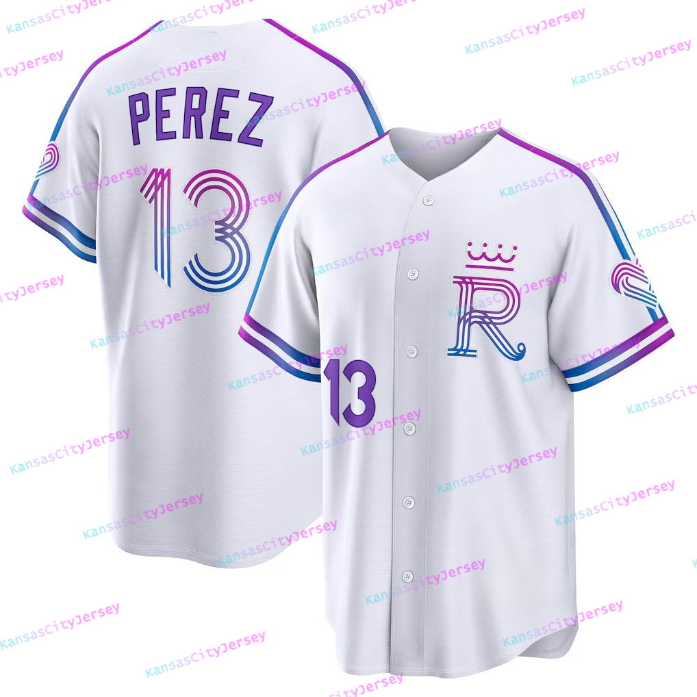 Men Women Youth Kids Kansas City Baseball Jerseys 2026 City Connect Jersey Embroidery Jerseys 7# Witt Jr. 9# Pasquantino 11# Garcia 13# Perez 14# Cagl