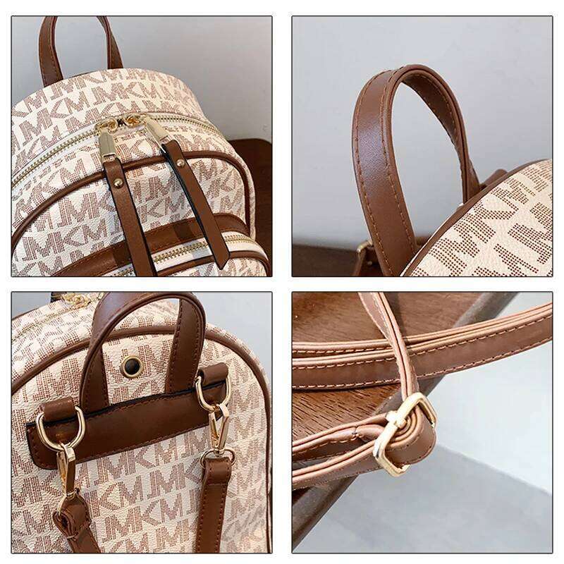 Fashion Women's Vintage Print PU Leather Casual Anti Theft Travel Backpack Girl 2026 New Backpacks - view 4
