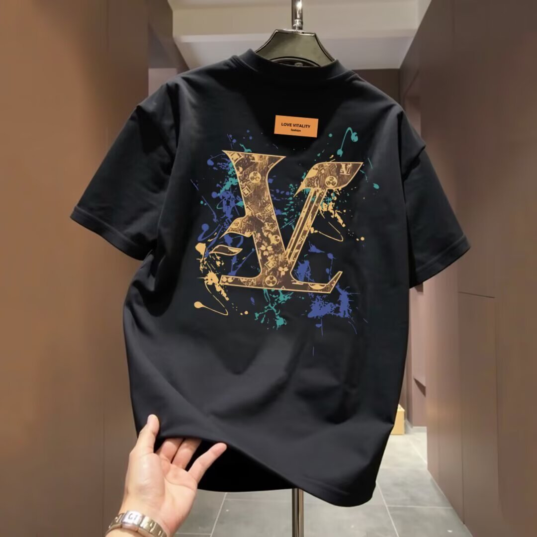 Designer Shirt High-quality Pure Cotton Fashionable Brand Printed Men's Short-sleeved T-shirt - Summer Fashionable Simple And Casual Shirt Luxuri