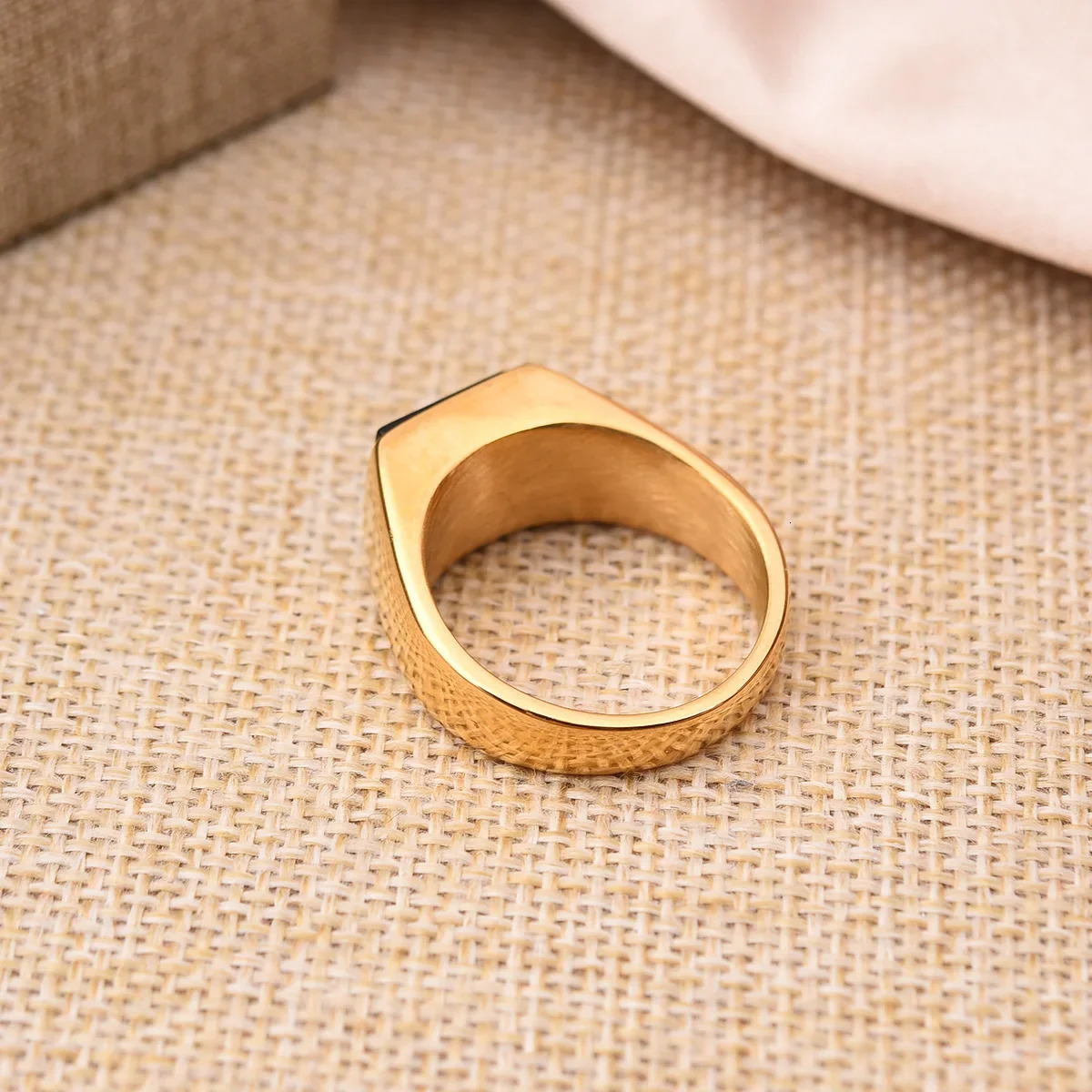 MensWomen High Quality 316LStainless Steel Gilded Multicolor gemstone style Onyx Party Rings 260409 - view 6