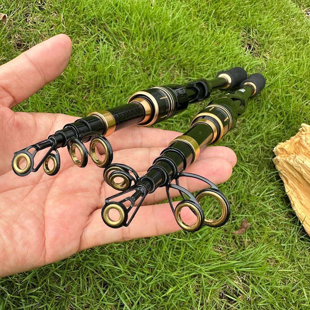 Spin Short Sea Rods Telescopic Carbon Fiber 1.8/2.4M Ceramic Guide Ring Travel Fishing Tackle Carp Spinning Rod - view 5