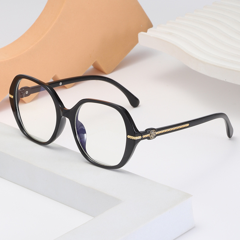 New European And American Style Women's High-end Fashionable Round Face Over-the-counter Glasses Retro Designer Sunglasses Outdoor UV Protection 