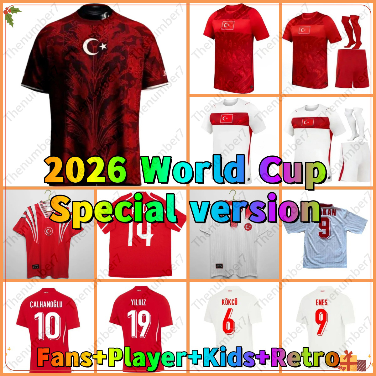 Turkey Jersey 2026 Turkey World Cup Soccer Jersey YILDIZ ARDA GULER Turkiye 1996 retro Jersey Kokcu Calhanoglu 26 27 turkiye Special Football Shirts kids Kit DEMIRAL