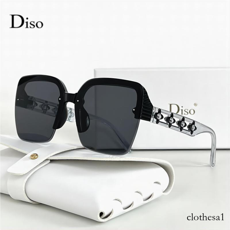 2025 New Vintage Half-Rim European American Cross-Border Fashion Square Frame Sunglasses for Women Trendy and Unique Sunshade Glasses Chunjinqiuli