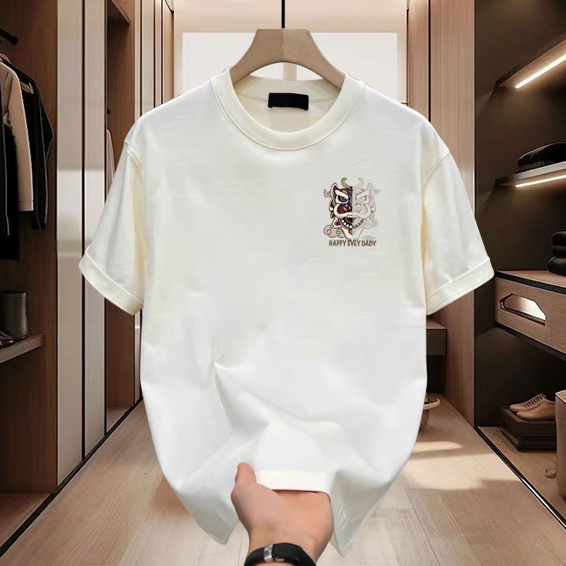 Designer Shirt Summer Fashionable Men's Short-sleeved Round Neck Casual And Fashionable Half-sleeve Shirt Top Luxurious Outdoor Sports Breathable