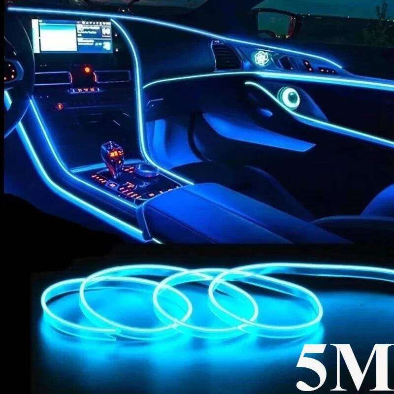 5M Environment El Wire LED USB Flexible Neon Interior Lights Car Decorative Accessories