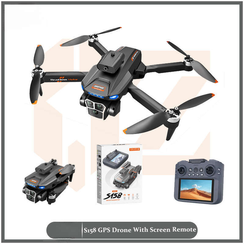 S158 GPS Drone With Screen Remote Control Auto Return HD Aerial Photography Obstacle Avoidance Long Flight Time RC Quadcopter CKS