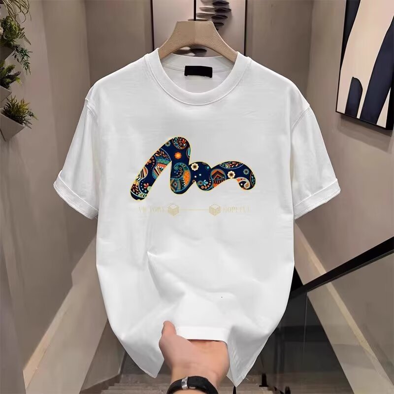 Designer Shirt High-end American Style Printed Short-sleeved T-shirt, Suitable For Men New 2026 Summer Style Loose-fitting Round-neck Men's Short
