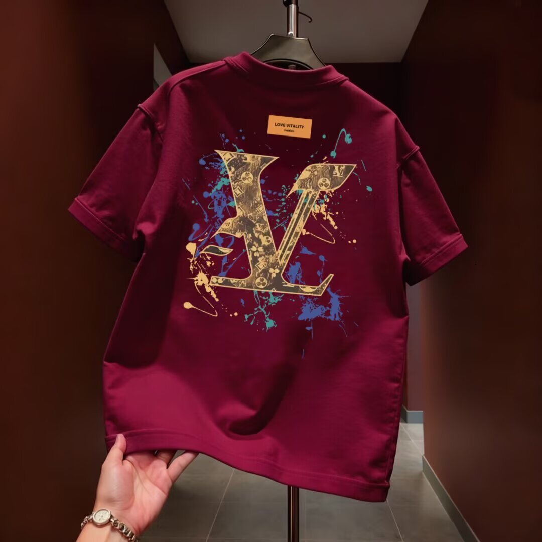 Designer Shirt High-quality Pure Cotton Fashionable Brand Printed Men's Short-sleeved T-shirt - Summer Fashionable Simple And Casual Shirt Luxuri