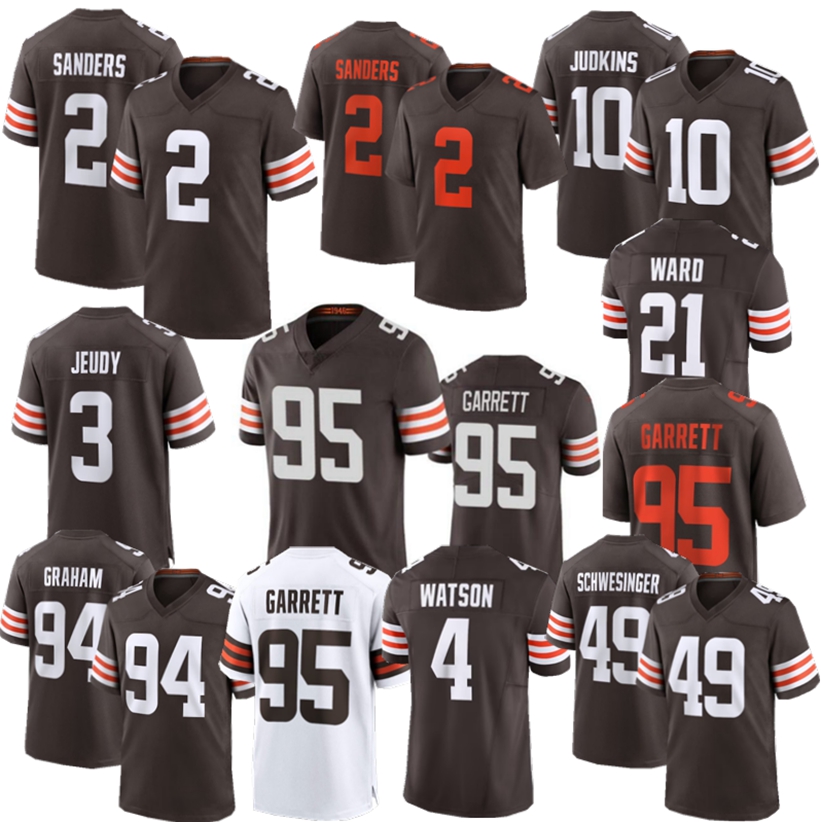 Shedeur Sanders Judkins Myles Garrett Football Jersey Schwesinger Jeudy Kosar Thomas Graham Jenkins