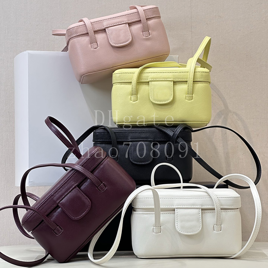 Grained Shiny Calfskin Vanity bag 17cm Designer Box Bag Luxury Shoulder Bag Diamond quality With box 26PAP5067