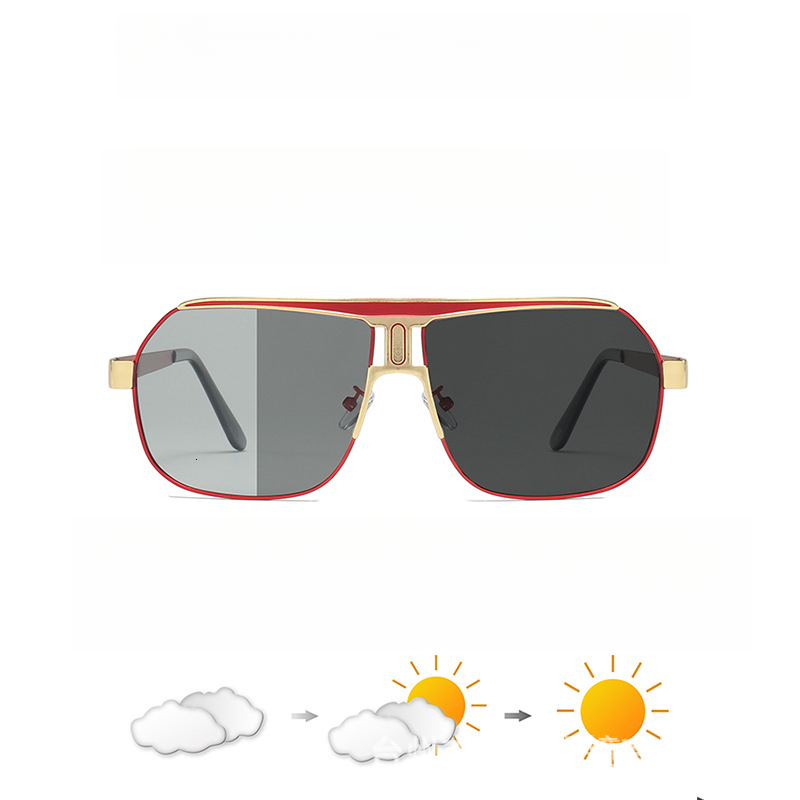 2026 Luxury New Metal Double Beam Frame High End Men's Designer Sunglasses Fashion Trend Outdoor Sports Driving Fishing Bicycle Sunglasses