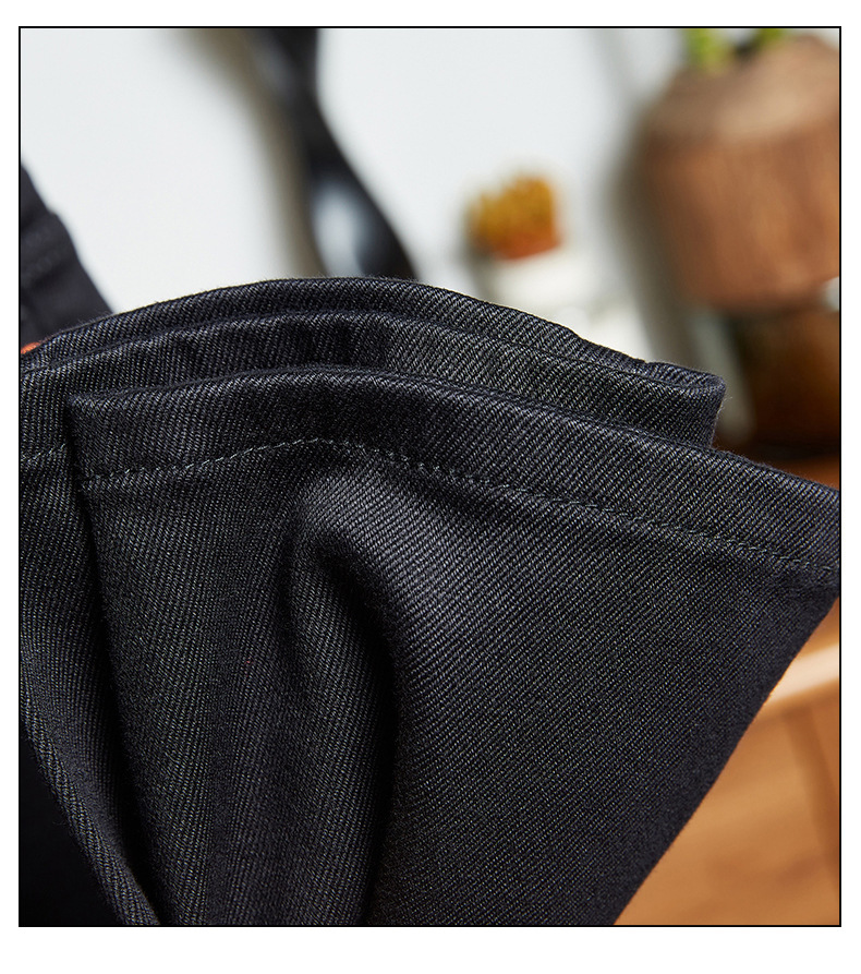 Designer Pants - New Autumn And Winter Men's Pure Black Thick And Tight Jeans With A Slim Fit And Straight Silhouette Fashionable And Luxurious