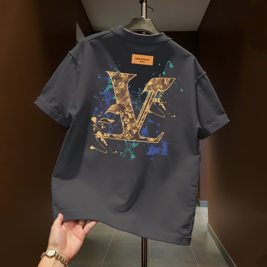 Designer Shirt High-quality Pure Cotton Fashionable Brand Printed Men's Short-sleeved T-shirt - Summer Fashionable Simple And Casual Shirt Luxuri