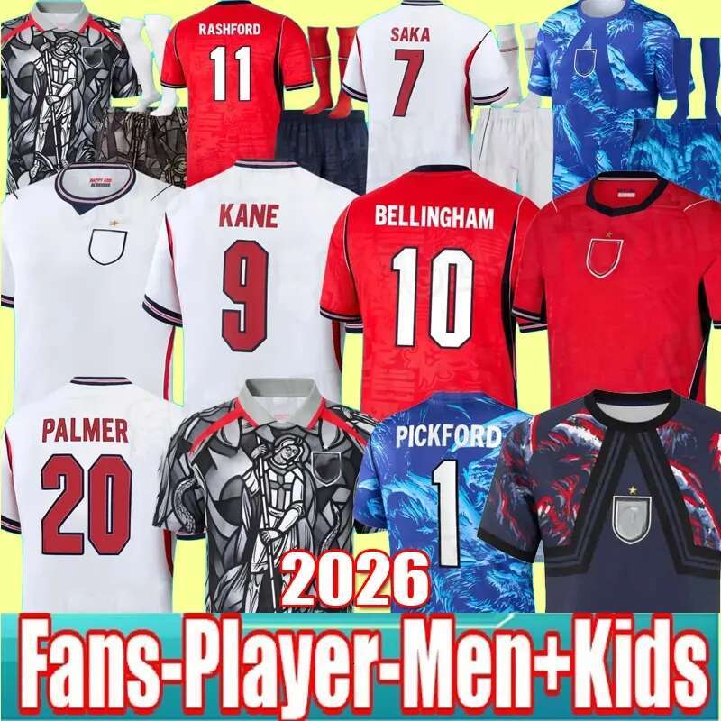 26 27 BELLINGHAM KANE england Soccer Jerseys RICE SAKA FODEN RASHFORD 2026 UK 2027 GASCOIGNE SOUTHGATE Retro Football Shirt 90 96 98 Euro