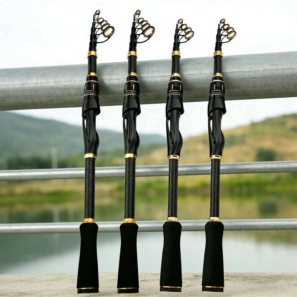 Spin Short Sea Rods Telescopic Carbon Fiber 1.8/2.4M Ceramic Guide Ring Travel Fishing Tackle Carp Spinning Rod - view 3