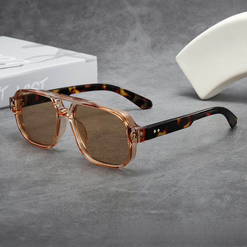 2026 New European And American Fashion Square Frame Designer Men's Sports Sunglasses Outdoor Driving Sunscreen Glasses Cross Border Wholesale