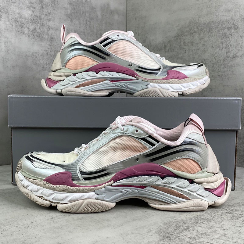 Men Women New Triple S.2 Sneaker Leather patchwork breathable mesh Worn out effect sports shoes polyurethane polyester sports casual shoes size 35 46