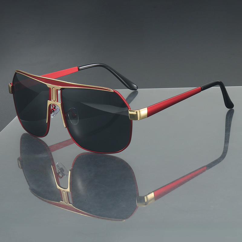 2026 Luxury New Metal Double Beam Frame High End Men's Designer Sunglasses Fashion Trend Outdoor Sports Driving Fishing Bicycle Sunglasses