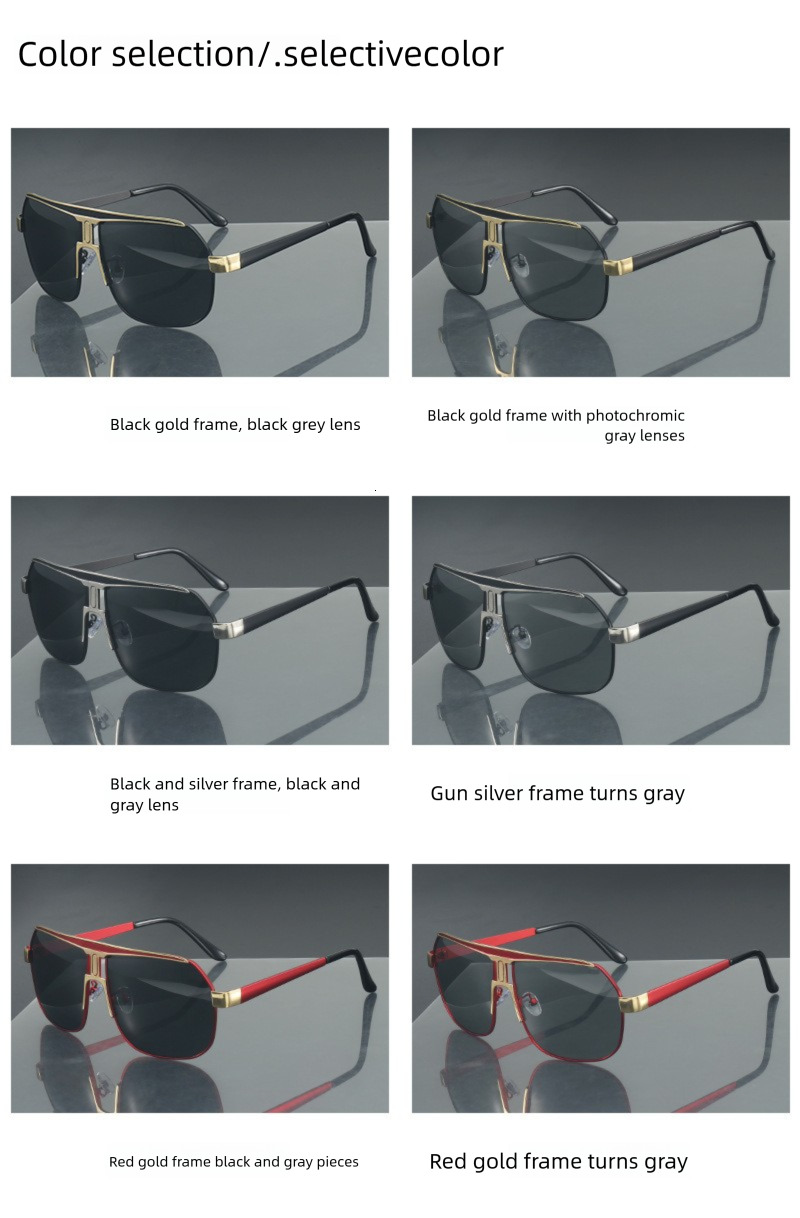 2026 Luxury New Metal Double Beam Frame High End Men's Designer Sunglasses Fashion Trend Outdoor Sports Driving Fishing Bicycle Sunglasses