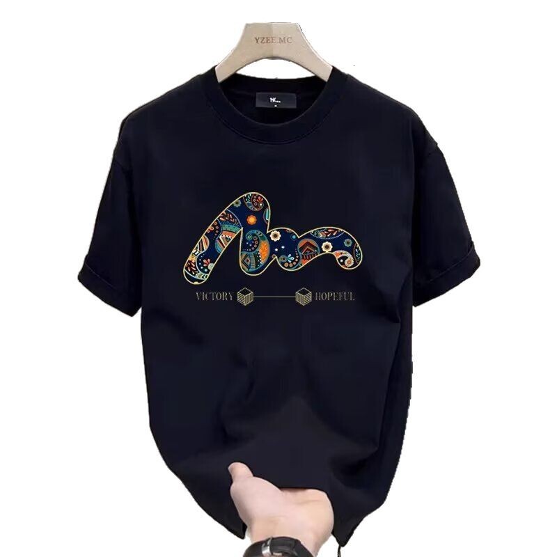 Designer Shirt High-end American Style Printed Short-sleeved T-shirt, Suitable For Men New 2026 Summer Style Loose-fitting Round-neck Men's Short