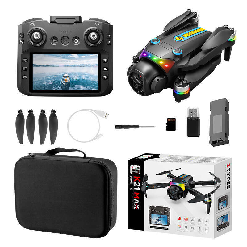 2026 K21 Brushless Quadcopter Drone with 4.3" FPV Screen Controller 4K HD Camera Intelligent Obstacle Avoidance Altitude Hold Long Flight Time CK
