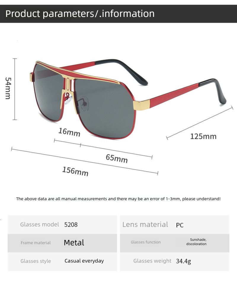 2026 Luxury New Metal Double Beam Frame High End Men's Designer Sunglasses Fashion Trend Outdoor Sports Driving Fishing Bicycle Sunglasses