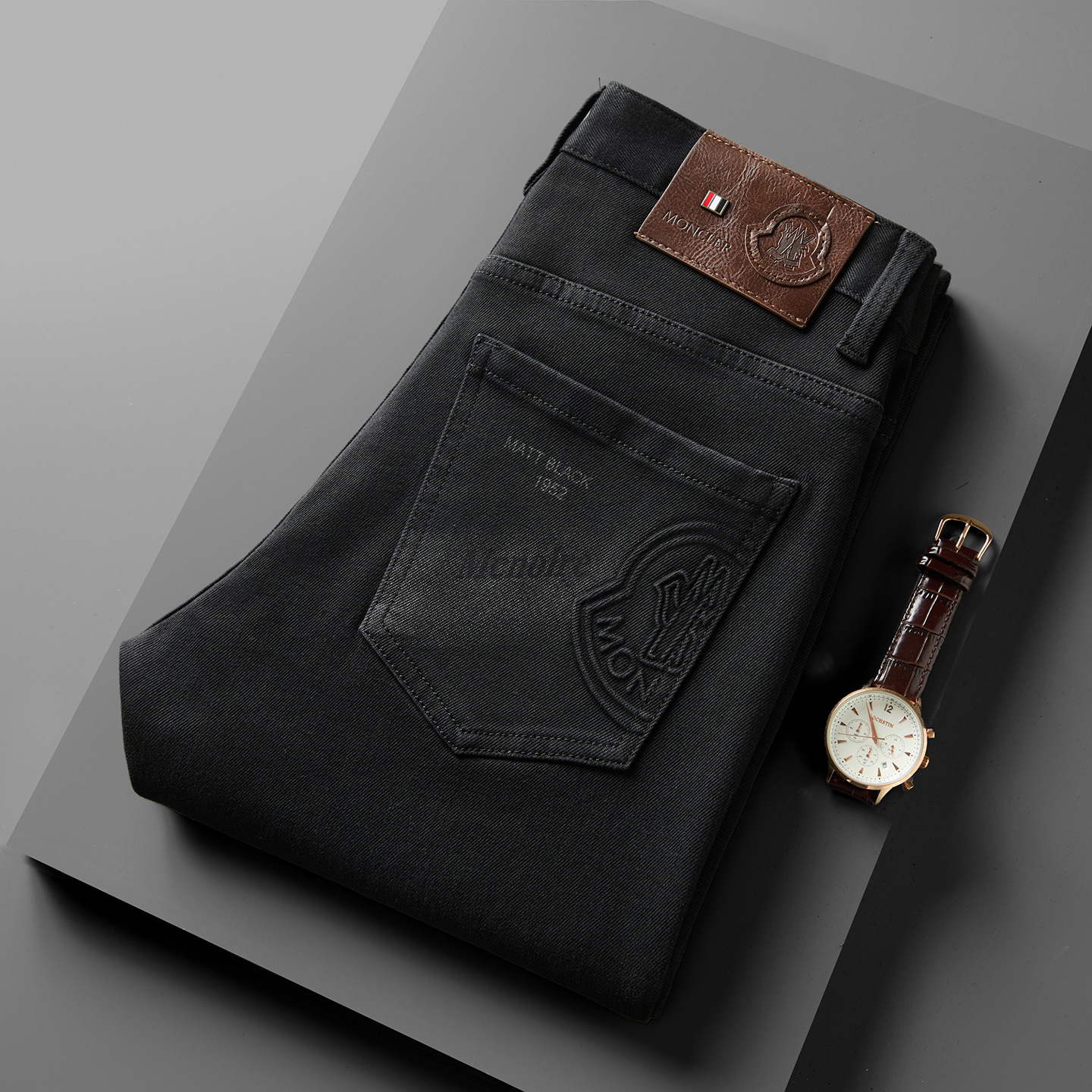 Korean version elastic washed designer tight jeans luxury men's fashion high-quality black retro American business casual pants youth outdoor str