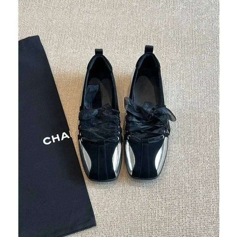 Hot Selling 2026 Ballet Flat Shoes Women's Spring Autumn New Style Low Heel Microfiber Upgraded EVA Insole Rubber Bottom Trendy