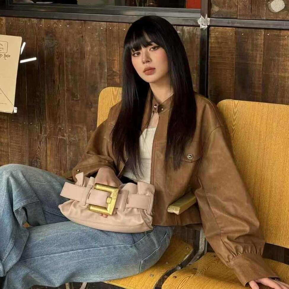 2026 New Anthe Soft Leather Ruched Tote Bag Women Genuine Leather Large Capacity Underarm Shoulder Bag For Commute SENYY