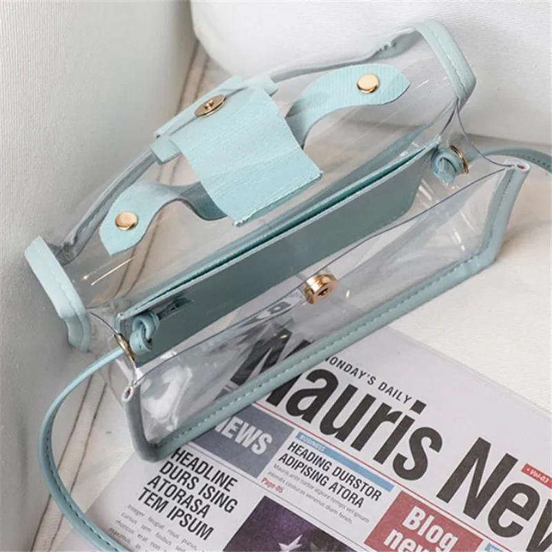 Transparent PVC Jelly Bag Summer Explosions Shoulder Phone Coin Purse Lipstick Tissue Mini Tote BagSuitable for Daily Use 260420BJ - view 4