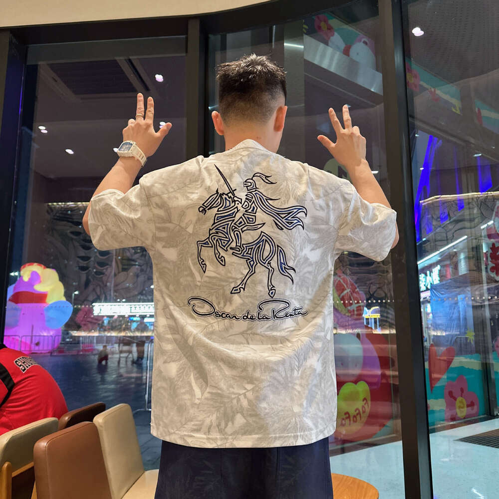 2026 Luxury Brand Designer Clothing Summer New Fashion Print Streetwear Patchwork T-Shirt for Men with Wide Fit Casual Short Sleeve