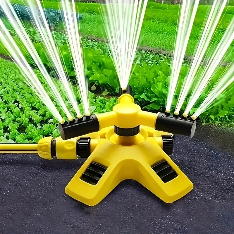 360 degree automatic rotating sprinkler, nursery irrigation rotating three-way sprinkler series sprinkler, watering plants