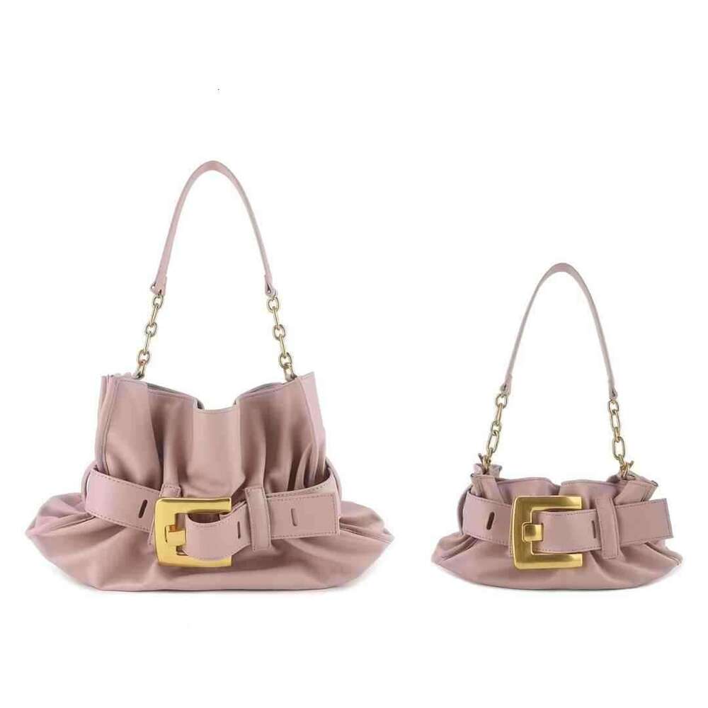 2026 New Anthe Soft Leather Ruched Tote Bag Women Genuine Leather Large Capacity Underarm Shoulder Bag For Commute SENYY