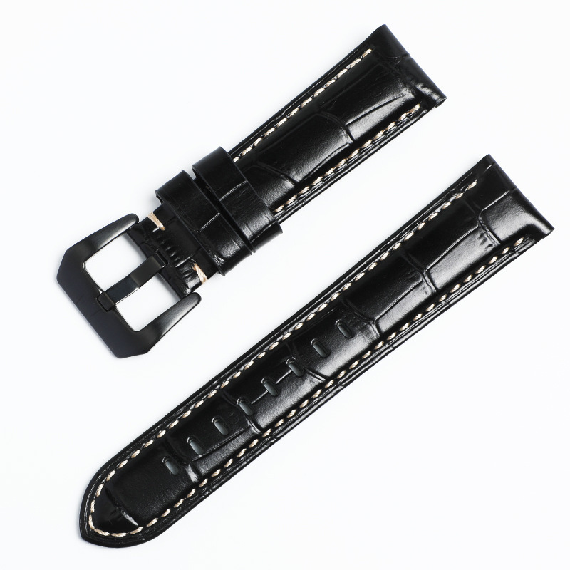 For Panerai 441 1085/1313/111 Cow Leather Watch Strap 22mm 24mm blue Men grain Watch Band cowhide Bracelet Accessories260206