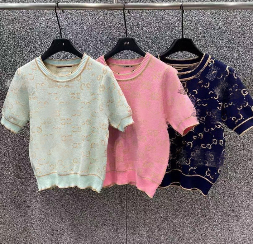 Summers New Women's Knits Tees Sweaters brand Women designer Knits T-shirts fit 85-130 lb