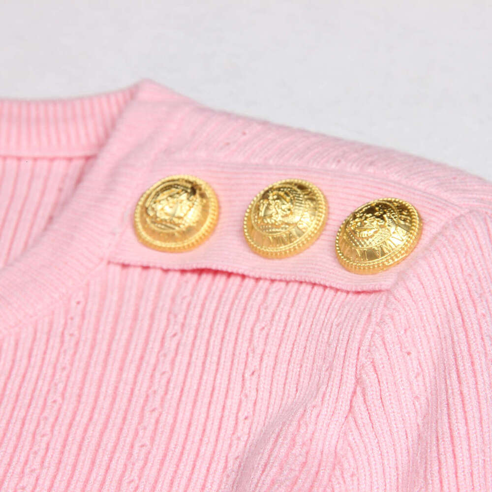Spring and Autumn New Designer High Quality Classic Multi functional Wool Blended Knitted Black Round Neck A12 Women's Sweater