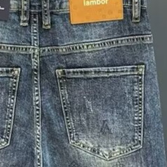 Vintage Distressed Patch Designer Jeans Luxuriy Men's Slim Fit Loose High-end Elastic Cropped Pants Youth Street Fashion Brand Basic Sports And L