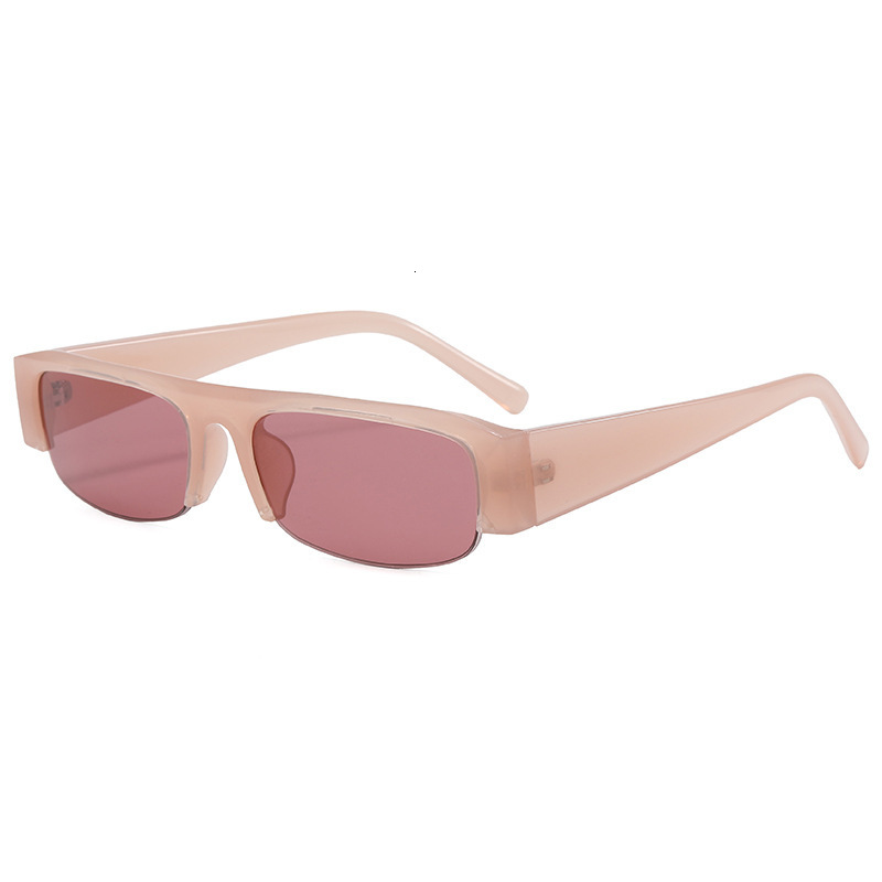 Designer sunglasses 2026 New Model Sunglasses, Same Style as on Xiaohongshu, European and American Personalized Fashion Retro Half-Frame Plain Women&#