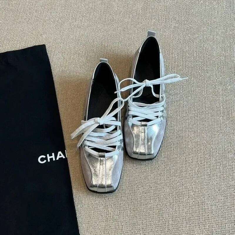 Hot Selling 2026 Ballet Flat Shoes Women's Spring Autumn New Style Low Heel Microfiber Upgraded EVA Insole Rubber Bottom Trendy
