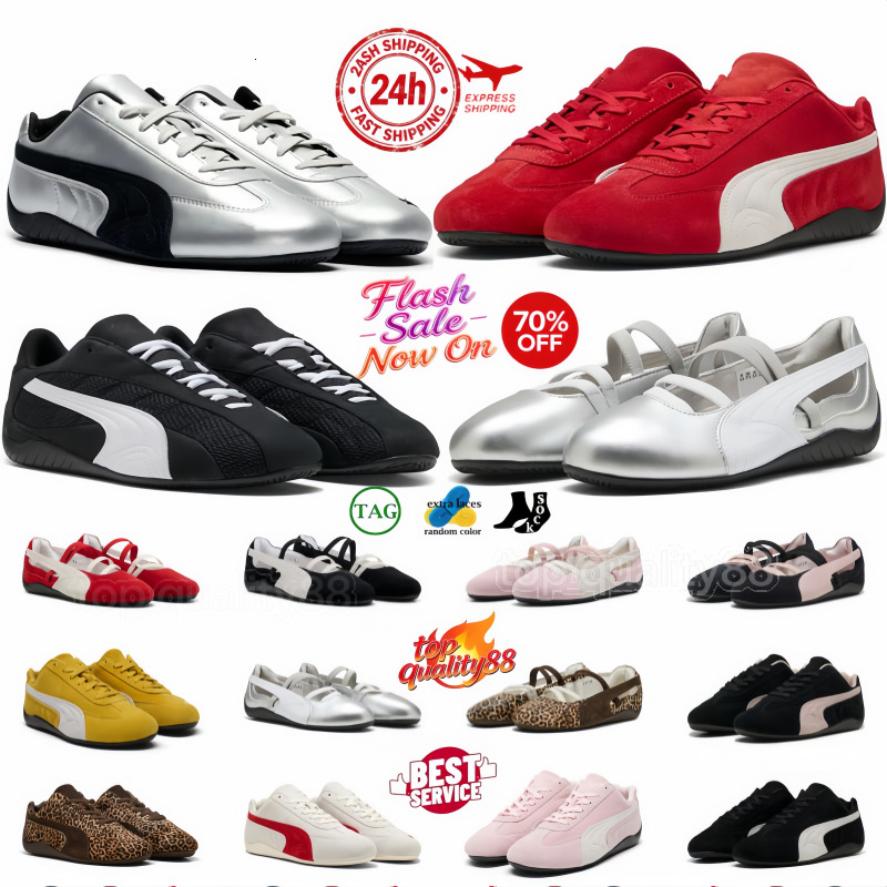 US stocking Designer Shoes ballet flats Trainers Womens Mens Speedcats Sneakers Dress Shoes Silver Red White Black Satin Mauve Mist Driving Shoes Loafers EUR 36-45