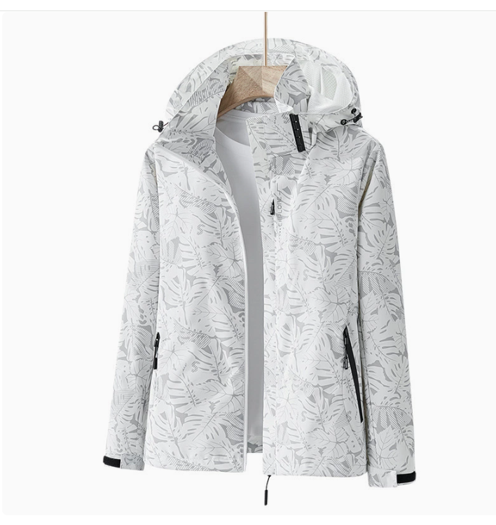 2025 Men's Casual Waterproof Windbreaker Jacket Full Zip Up Hooded Shell Outdoor Hiking Coat For Autumn Plus Size