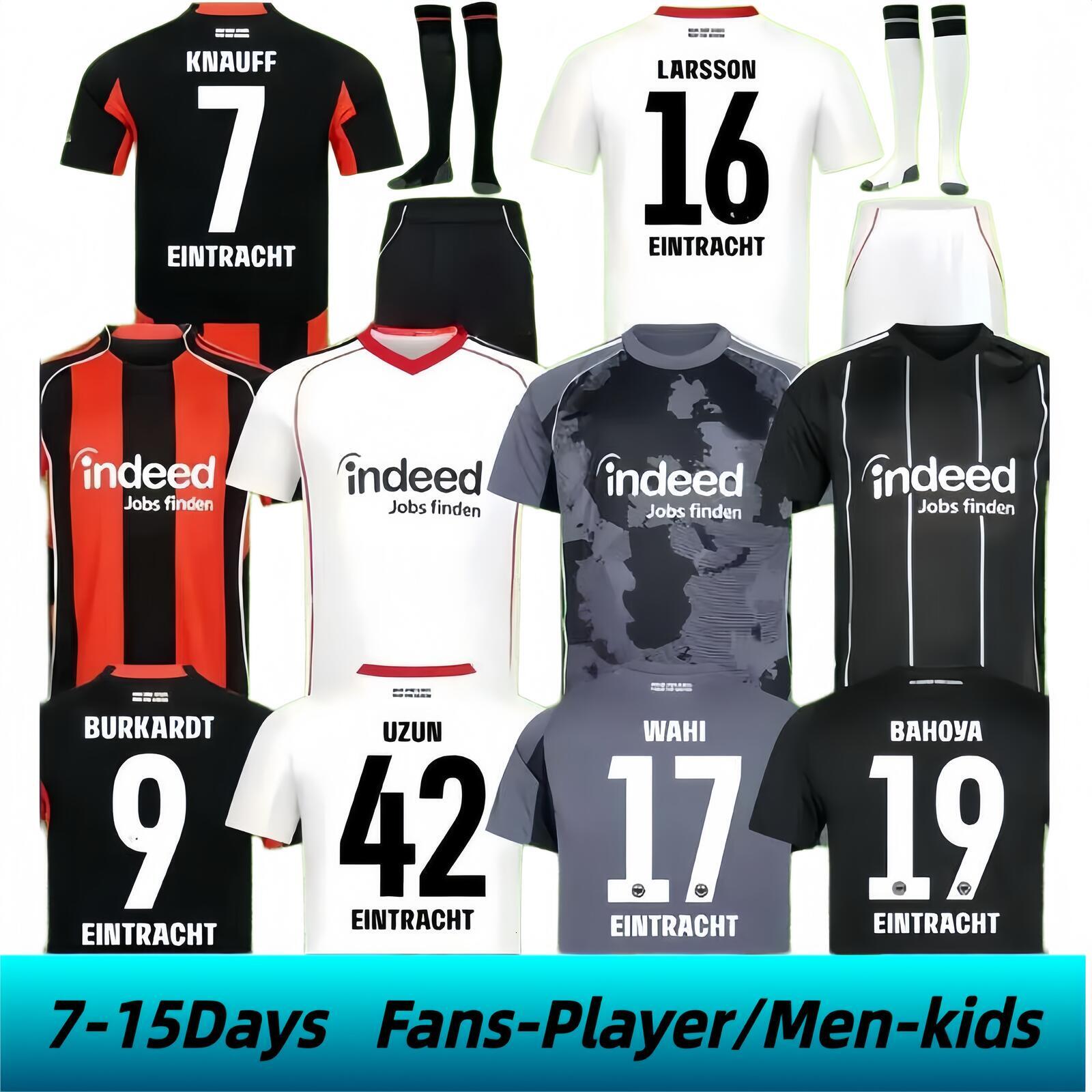 25 26 Soccer Jerseys EintrachtS Frankfurt 125 th EKITIKE MARMOUSH EBIMBE DINA KNAUFF M.GOTZE CHAIBI SKHIRI RODE KOCH 24 25 Football men kids kit top quality