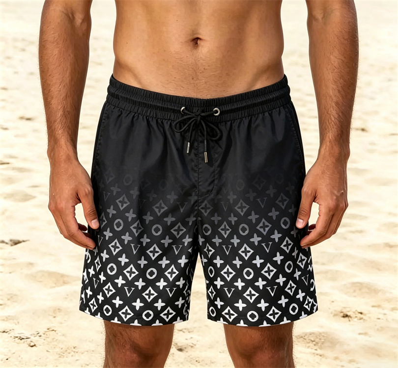 New tropical Summer fashion shorts new designer board short quick dry swimsuit print board beach pants leisure Gradual letter printing men's swimming shorts